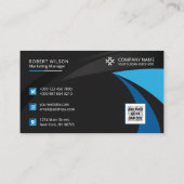 Professionele professionele moderne zwarte premie visitekaartje (Achterkant)