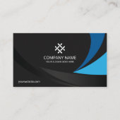 Professionele professionele moderne zwarte premie visitekaartje (Voorkant)