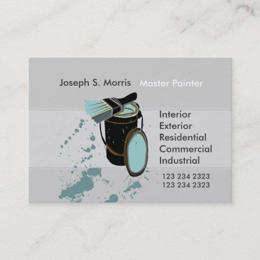 Professionele promotiehuisschilderpenseel visitekaartje (Voorkant)