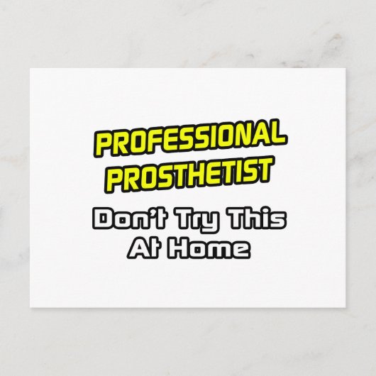 Professionele prothetist .. grap briefkaart (Voorkant)