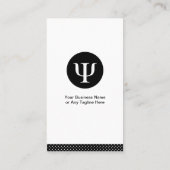 Professionele psycholoog - Psychologie Psi-symbool Visitekaartje (Achterkant)