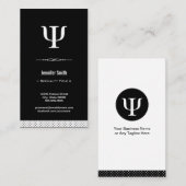 Professionele psycholoog - Psychologie Psi-symbool Visitekaartje (Voorkant / Achterkant)