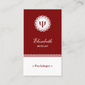 Professionele psycholoog - Psychologie Psi-symbool Visitekaartje (Voorkant)