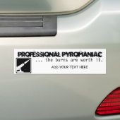 Professionele Pyro - JOUW NAAM HIER Bumpersticker (Op auto)