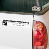 Professionele Pyro - JOUW NAAM HIER Bumpersticker (Op Truck)
