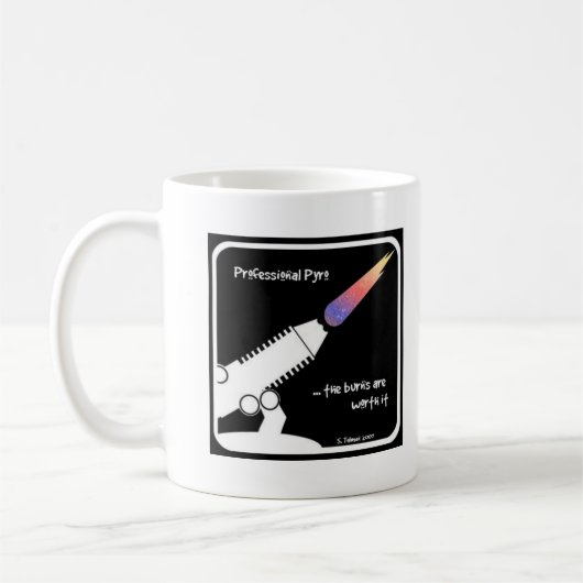 Professionele PyroMok met 3-twee zijden Koffiemok (Links)