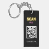 Professionele QR-code Aangepast Sleutelhanger (Voorkant Links)