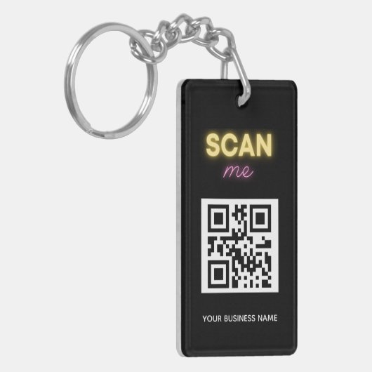 Professionele QR-code Aangepast Sleutelhanger (Voorkant Links)