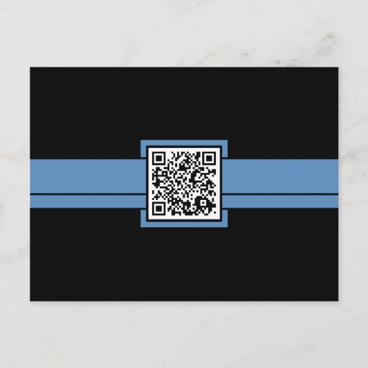 professionele QR-code: blauw lint Briefkaart (Voorkant)