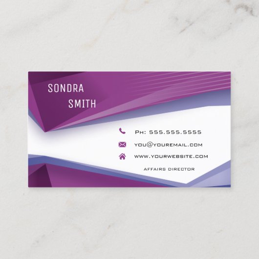 Professionele QR-code BOLD Flum Geometric Lines Visitekaartje (Achterkant)