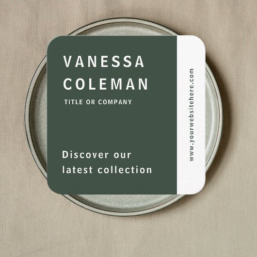 Professionele QR Code Bos Groene Sociale Media Vierkante Visitekaartje