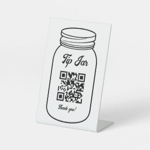 Professionele QR-code Digitale tip Jar Reclamebord Met Voetstuk