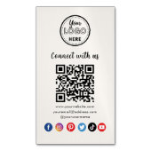 Professionele QR-code Een verbinding met sociale m Magnetisch Visitekaartje (Voorkant Verticaal)