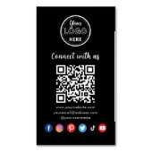 Professionele QR-code Een verbinding met sociale m Magnetisch Visitekaartje (Voorkant Verticaal)