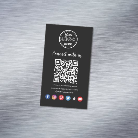 Professionele QR-code Een verbinding met sociale m Magnetisch Visitekaartje (Voorbeeld)