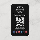 Professionele QR-code Een verbinding met sociale m Visitekaartje (Voorkant)