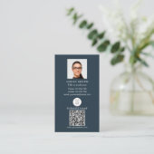 Professionele QR-code Eenvoudige foto in onroerend Visitekaartje (Staand voorkant)