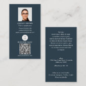 Professionele QR-code Eenvoudige foto in onroerend Visitekaartje (Voorkant / Achterkant)
