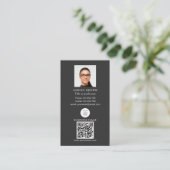 Professionele QR-code Eenvoudige moderne foto van  Visitekaartje (Staand voorkant)