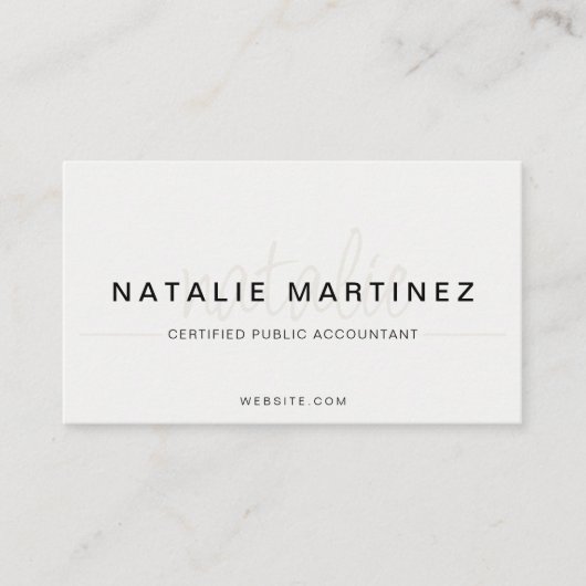 Professionele QR-code Elegant Trendy Script Cool Visitekaartje (Voorkant)