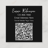 Professionele QR Code Foto Contact Visitekaartjes (Achterkant)