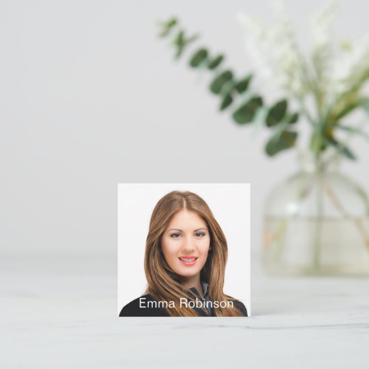 Professionele QR Code Foto Contact Visitekaartjes (Staand voorkant)