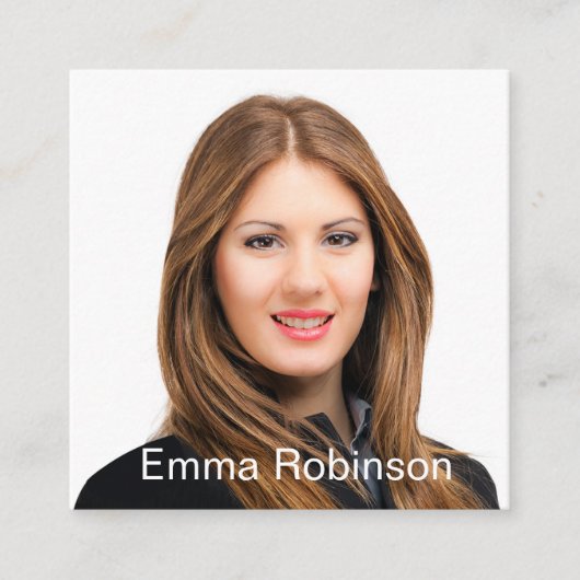 Professionele QR Code Foto Contact Visitekaartjes (Voorkant)