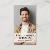 Professionele QR-code Foto Kraft Papier Visitekaartje (Voorkant)