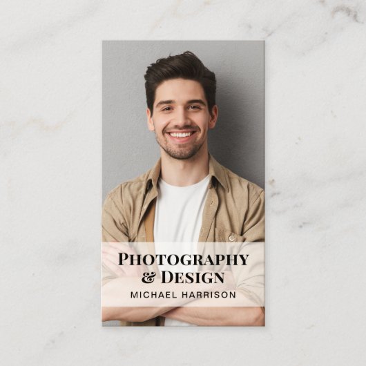 Professionele QR-code Foto Kraft Papier Visitekaartje (Voorkant)