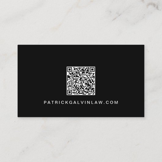 Professionele QR Code Foto Logo Zwart Visitekaartje (Achterkant)