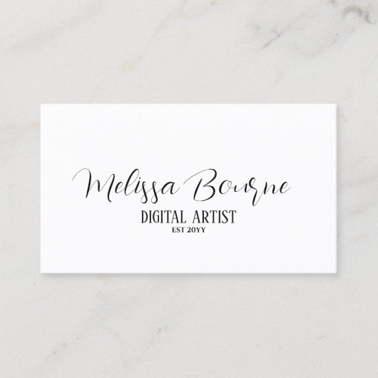 Professionele QR-code & foto, Modern Zwart & Wit Visitekaartje (Voorkant)