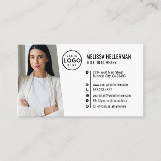 Professionele QR-code Foto Uw Logo Visitekaartje (Voorkant)