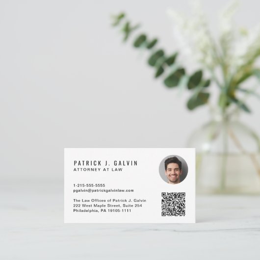 Professionele QR Code Foto Visitekaartje (Staand voorkant)