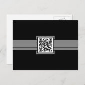 professionele QR-code: grijs lintje Briefkaart (Voorkant / Achterkant)