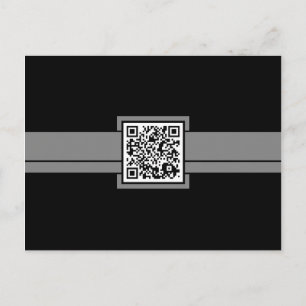 professionele QR-code: grijs lintje Briefkaart