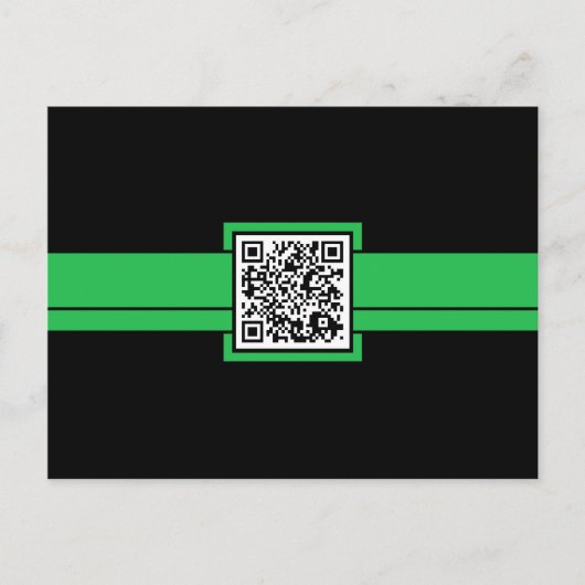professionele QR-code: groen lint Briefkaart (Voorkant)