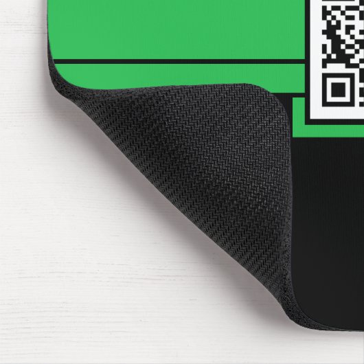 professionele QR-code: groen lint Muismat (Hoek)