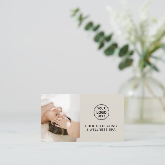 Professionele QR-code holistische gezondheidsthera Visitekaartje (Staand voorkant)