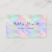 Professionele QR-code iriserend opaal stijlvol Visitekaartje (Achterkant)