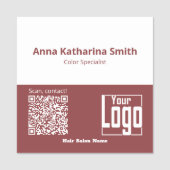 Professionele QR-code Logo Bedrijfsexpertise Naamplaatje (Voorkant)