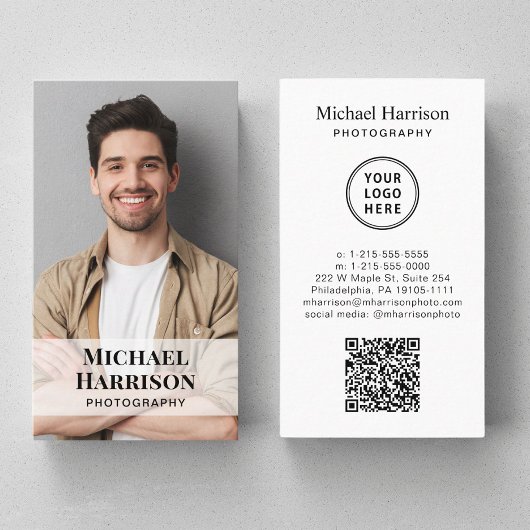Professionele QR Code Logo Foto Visitekaartje