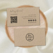 Professionele Qr-code Logo Modern Trendy Rustic Visitekaartje