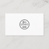 Professionele Qr-code Logo Modern Trendy White Visitekaartje (Achterkant)
