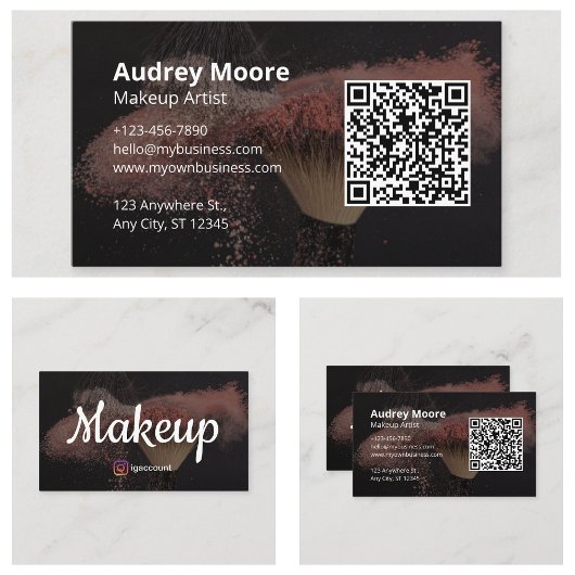 Professionele QR Code Make-up Visitekaartje
