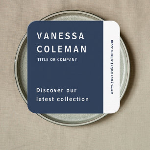 Professionele QR Code Marine Blauw Social Media Vierkante Visitekaartje