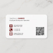 Professionele QR-code met ikoon voor sociale media Visitekaartje (Voorkant)