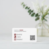 Professionele QR-code met ikoon voor sociale media Visitekaartje (Staand voorkant)
