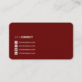 Professionele QR-code met ikoon voor sociale media Visitekaartje (Achterkant)