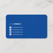 Professionele QR-code met sociaal mediapictogram b Visitekaartje (Achterkant)