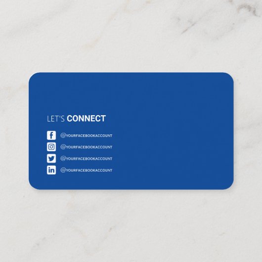 Professionele QR-code met sociaal mediapictogram b Visitekaartje (Achterkant)